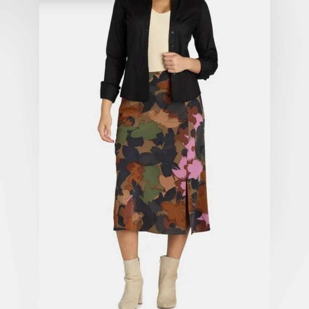 Time and Tru Women's Midi Slip Skirt - Picture 2 of 10